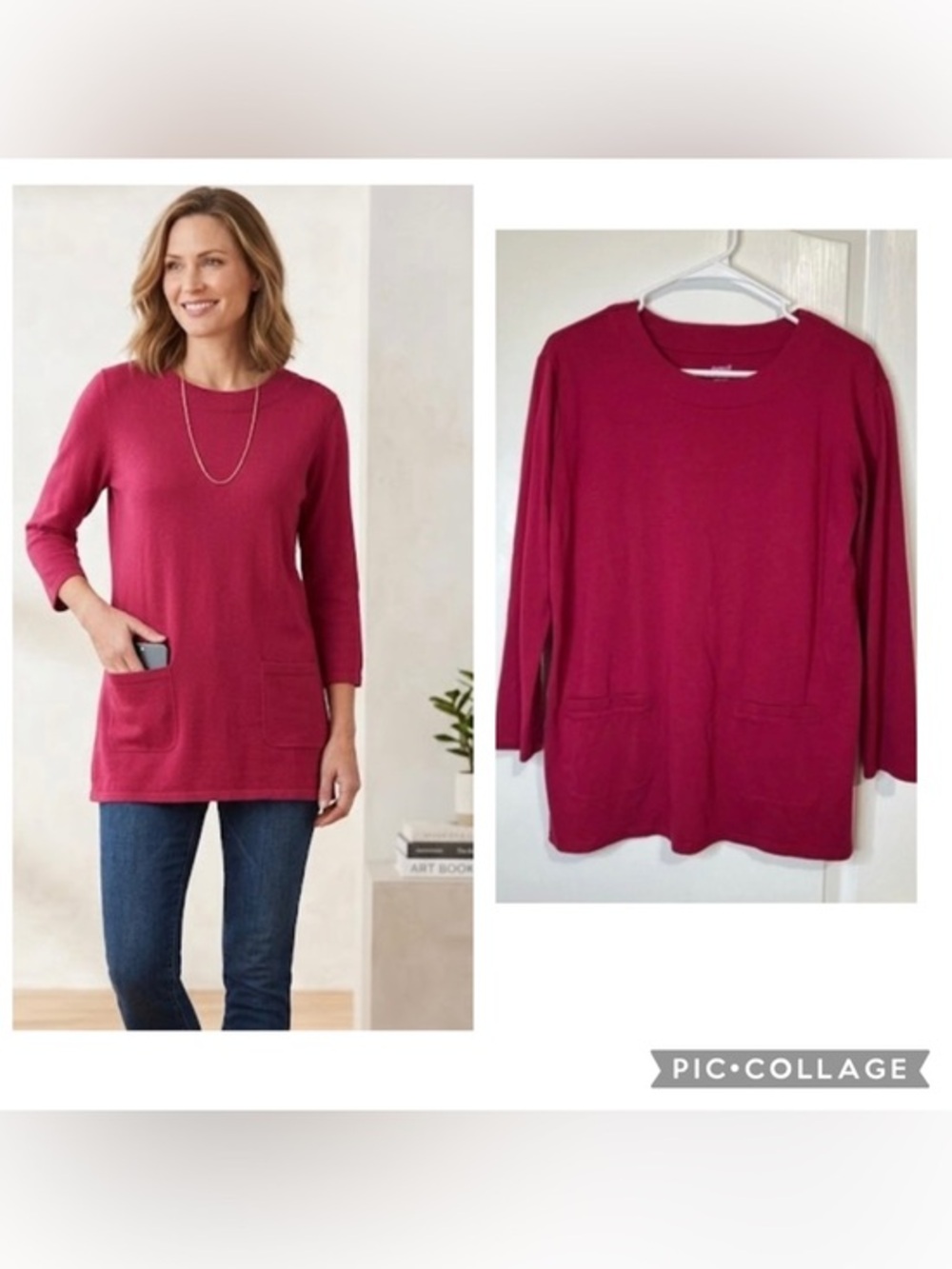 J.jill Pure oversized Two-Pocket Tunic Size XS